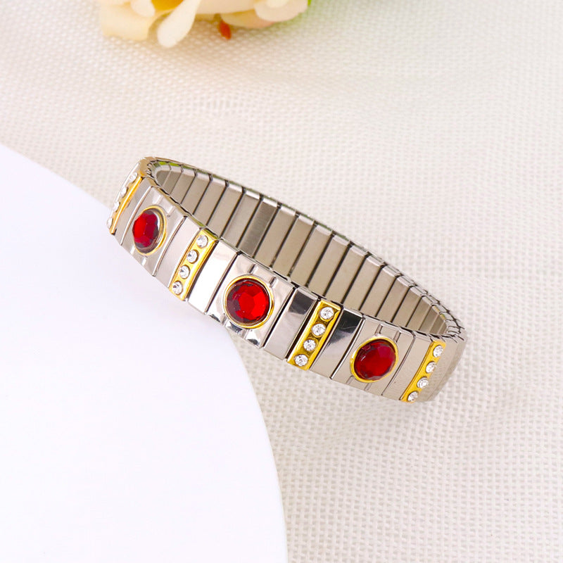 Wholesale Fashion Bohemian Elastic Titanium Steel Bracelet